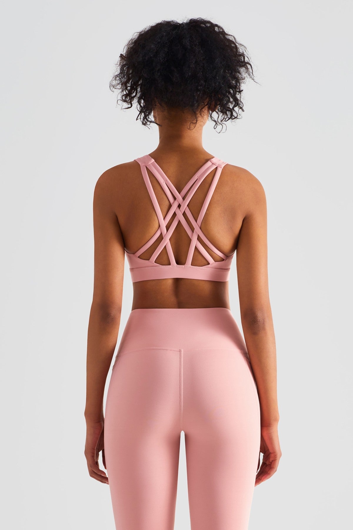 Strappy Sports Bra & Yoga Leggings Activewear Set by bornfocus