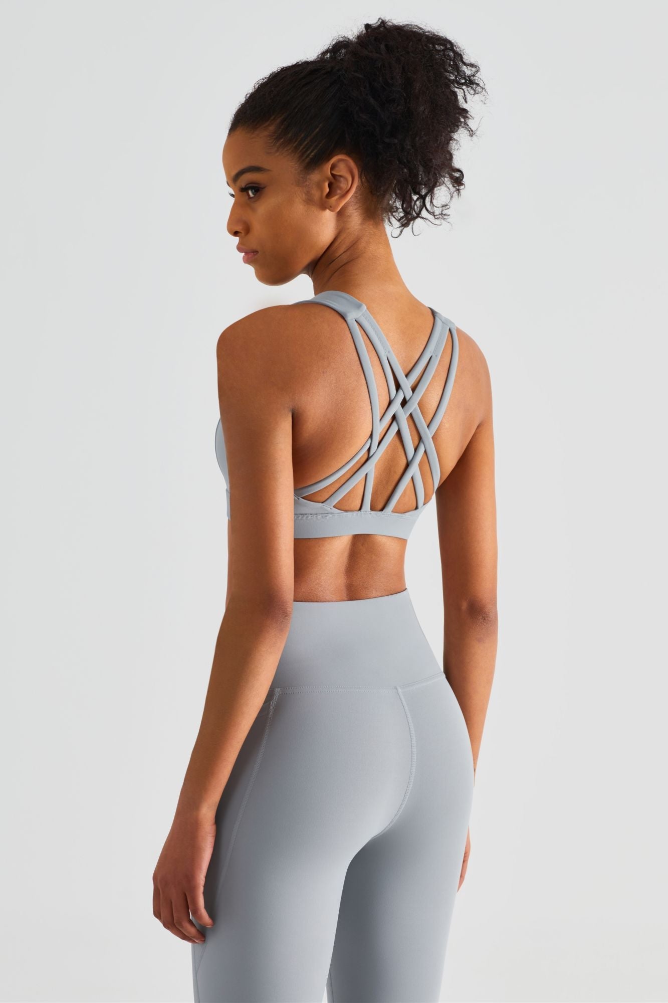 Strappy Sports Bra & Yoga Leggings Activewear Set by bornfocus