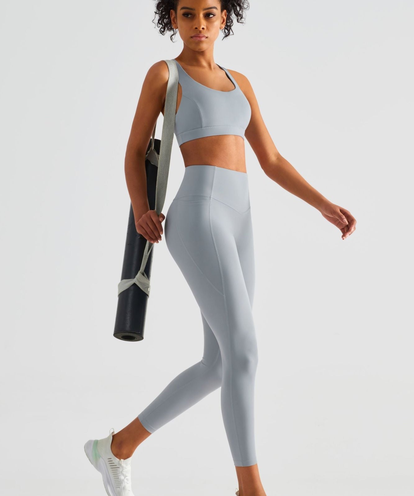 Strappy Sports Bra & Yoga Leggings Activewear Set by bornfocus