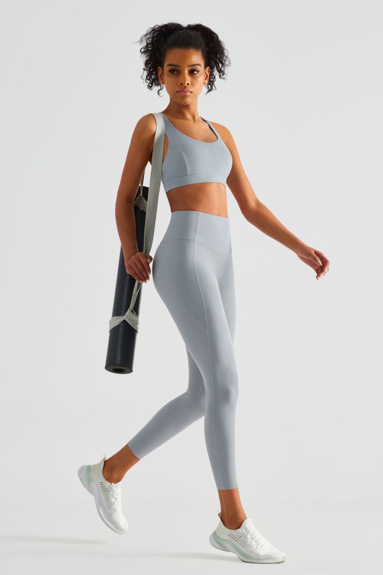 Strappy Sports Bra & Yoga Leggings Activewear Set by bornfocus