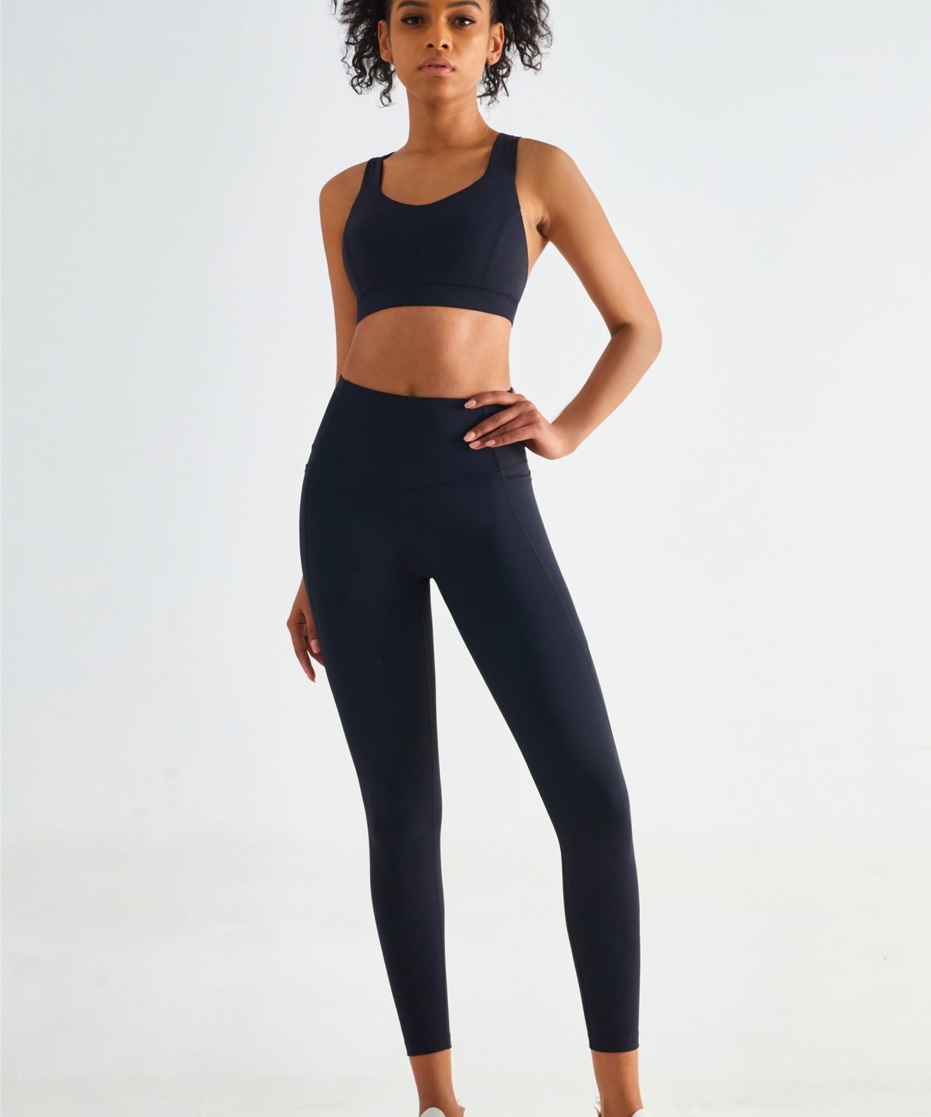 Strappy Sports Bra & Yoga Leggings Activewear Set by bornfocus