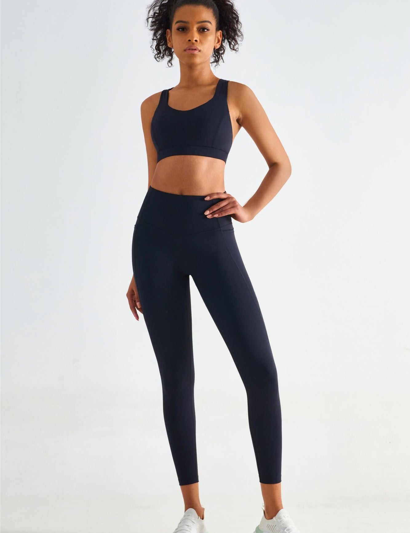 Strappy Sports Bra & Yoga Leggings Activewear Set by bornfocus