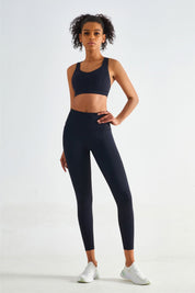 Strappy Sports Bra & Yoga Leggings Activewear Set by bornfocus