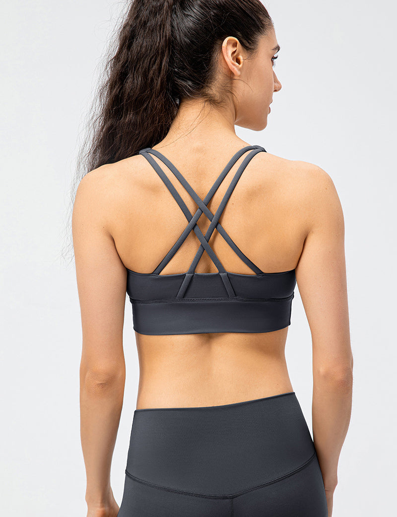 Strappy Back Sports Bra by bornfocus