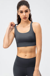 Strappy Back Sports Bra by bornfocus