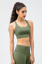 Strappy Back Sports Bra by bornfocus