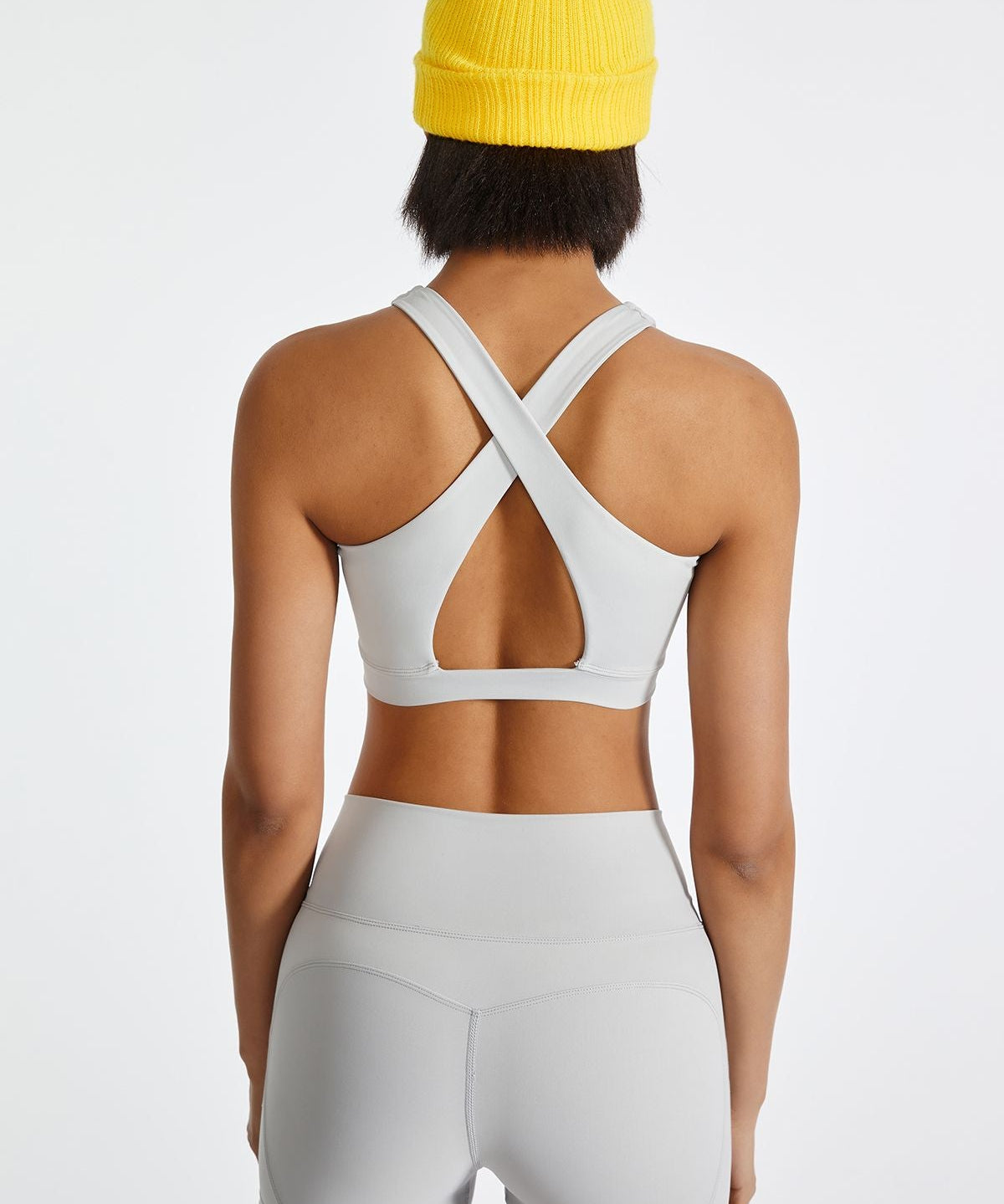 Cross Straps Cutout Back Sports Bra by bornfocus