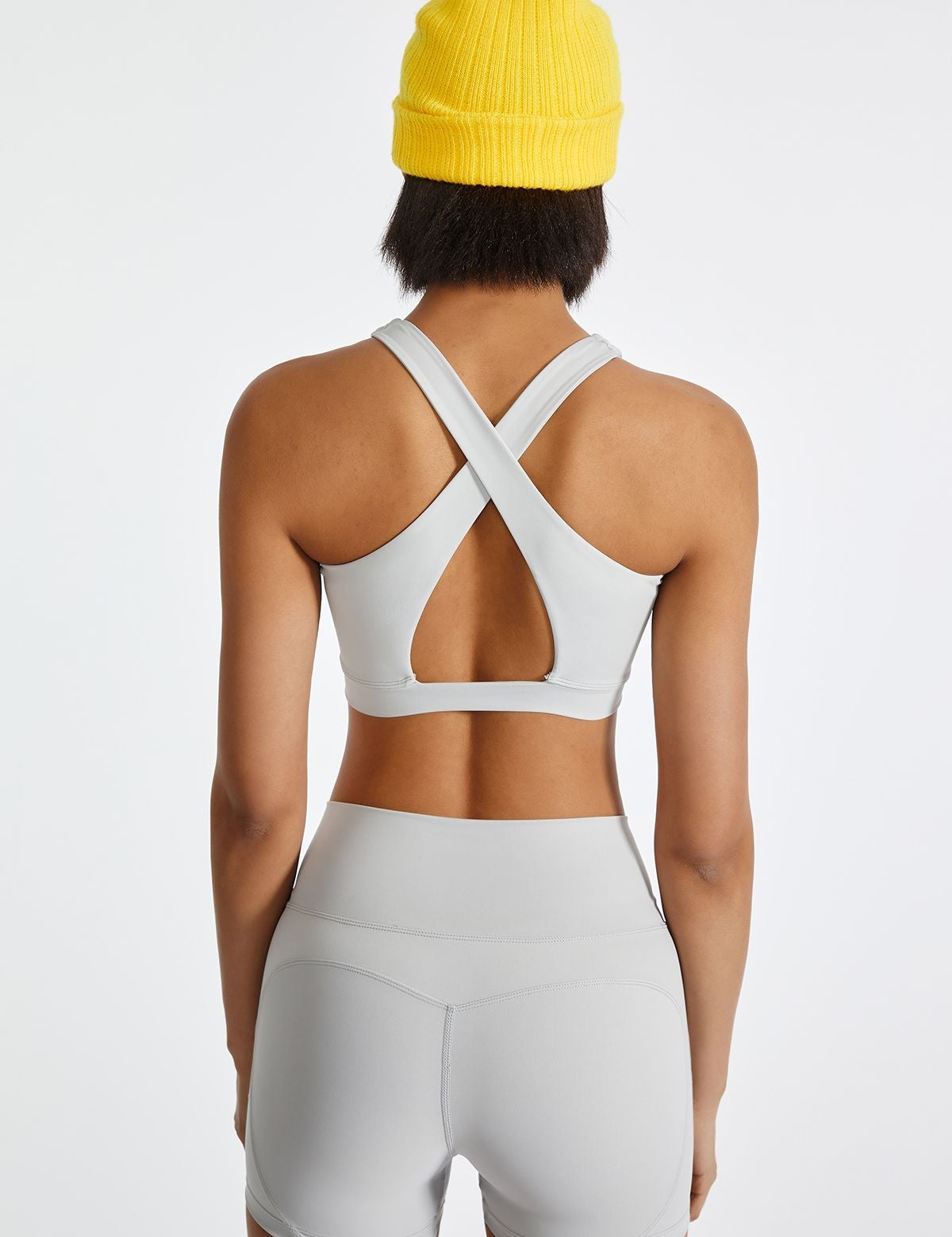 Cross Straps Cutout Back Sports Bra by bornfocus