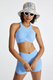 Cross Straps Cutout Back Sports Bra by bornfocus