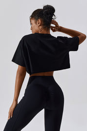 Cropped Oversized Fit T-Shirt by bornfocus