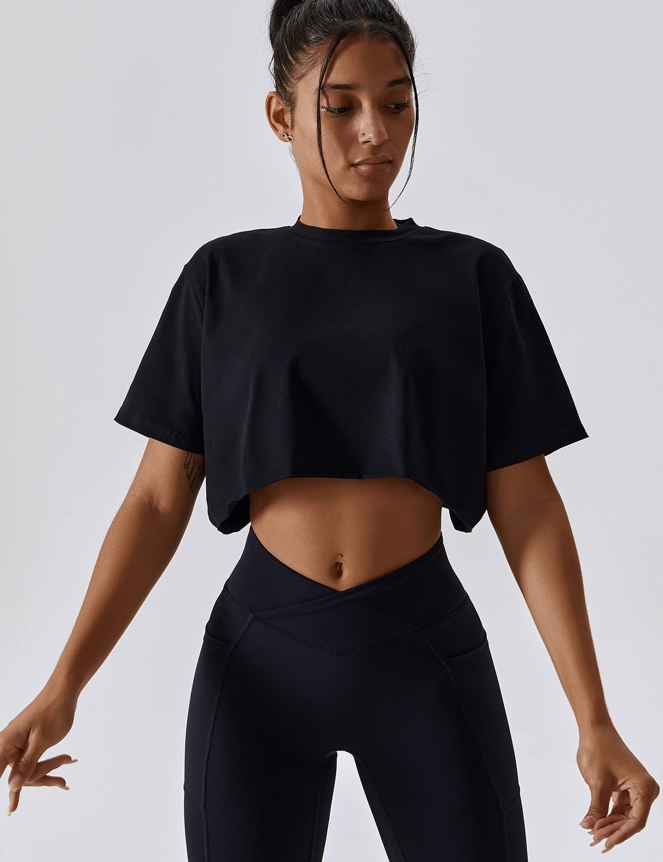 Cropped Oversized Fit T-Shirt by bornfocus