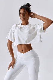 Cropped Oversized Fit T-Shirt by bornfocus