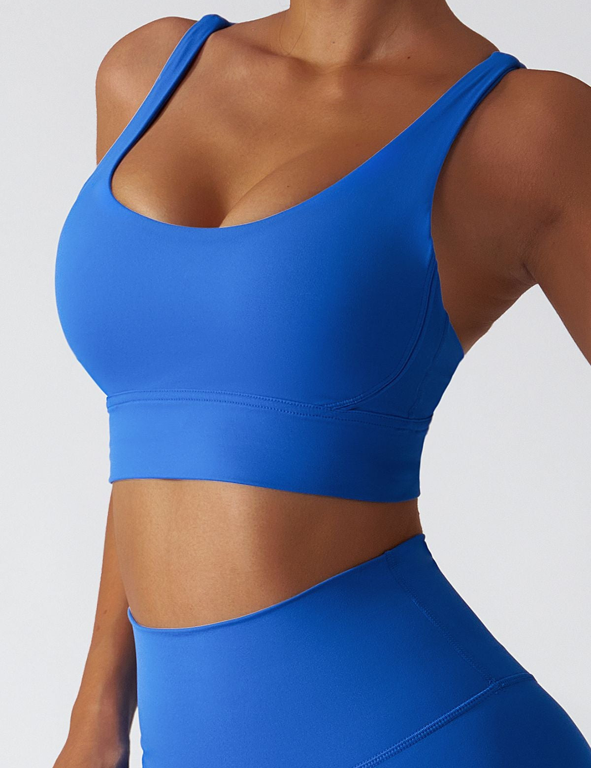 Strappy Crossover Back Sports Bra by bornfocus