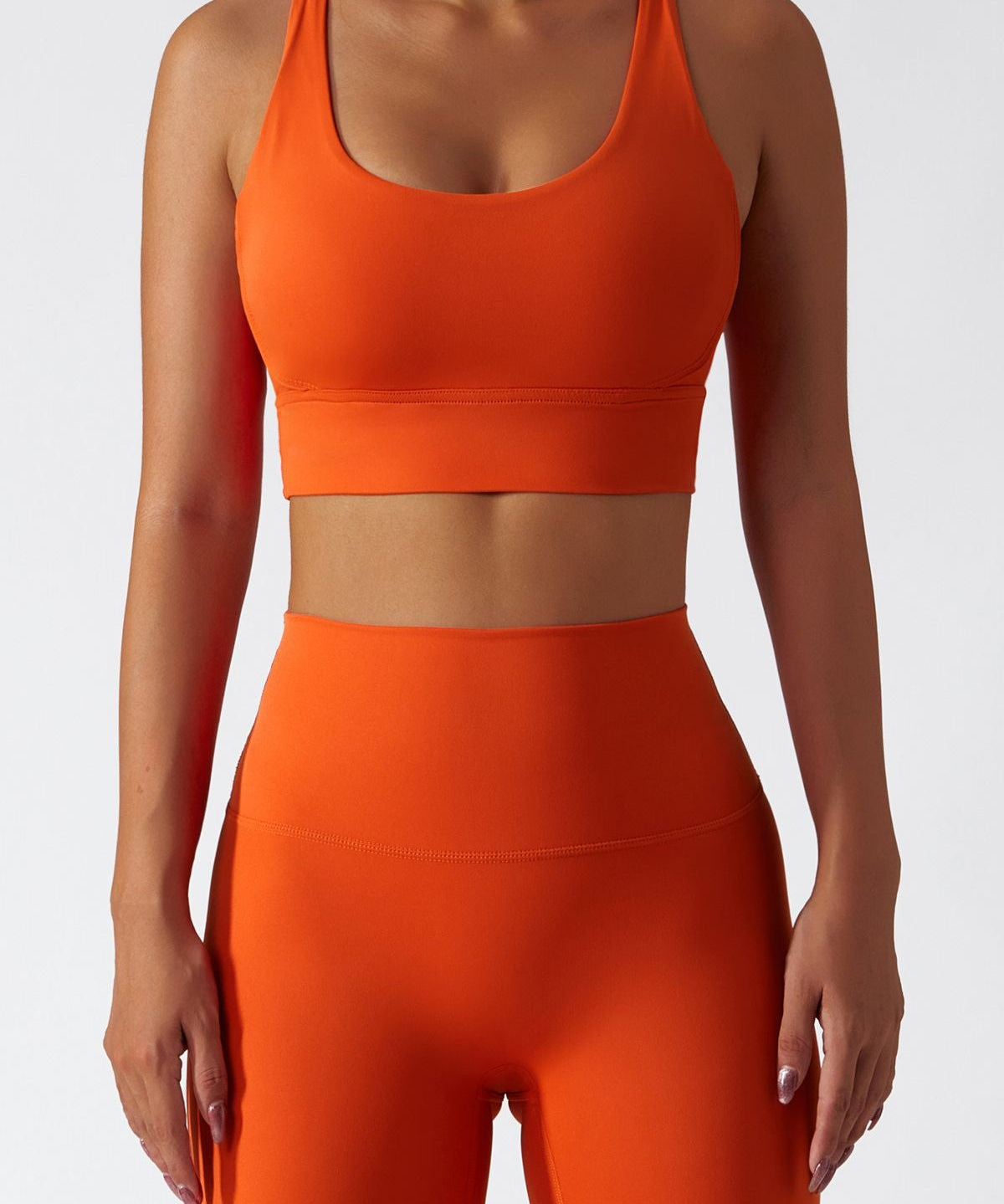 Strappy Crossover Back Sports Bra by bornfocus