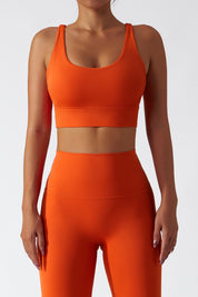 Strappy Crossover Back Sports Bra by bornfocus