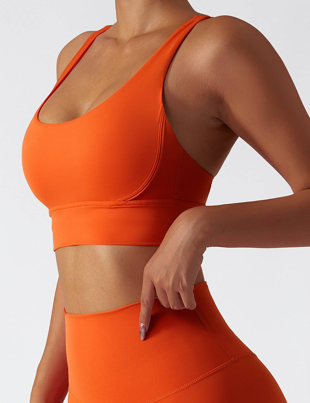 Strappy Crossover Back Sports Bra by bornfocus