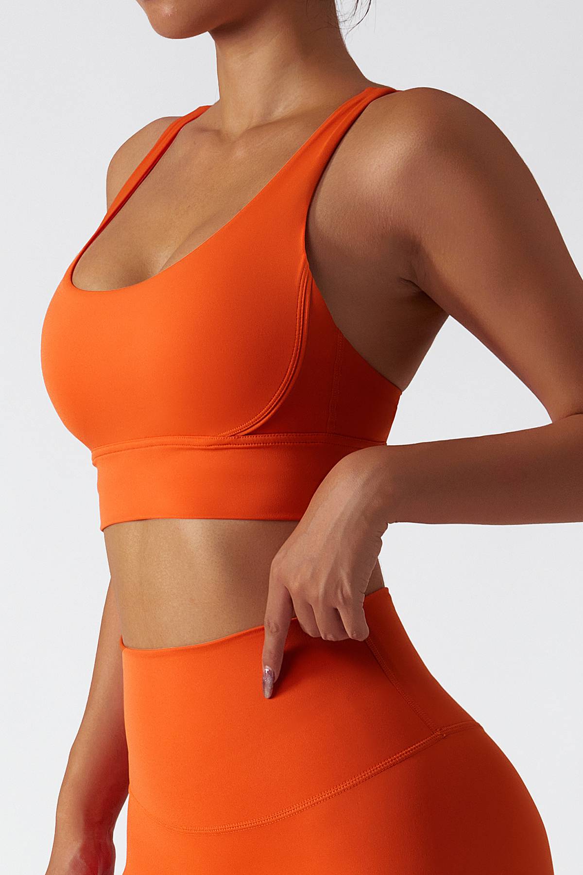 Strappy Crossover Back Sports Bra by bornfocus