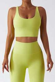 Strappy Crossover Back Sports Bra by bornfocus