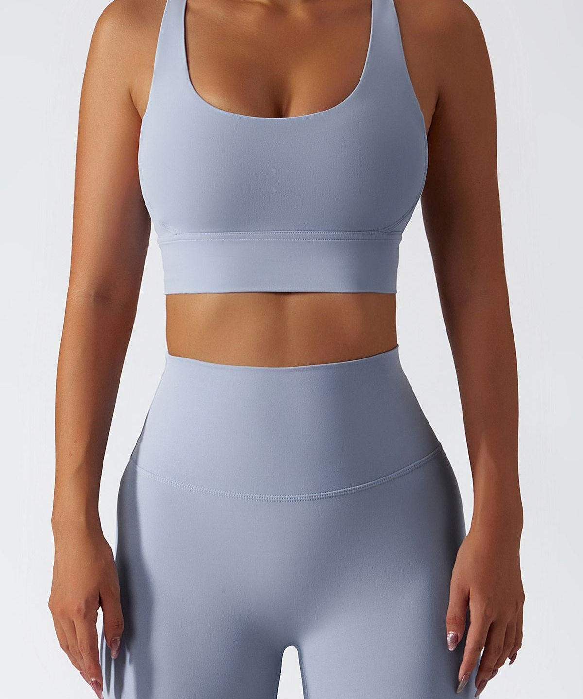 Strappy Crossover Back Sports Bra by bornfocus