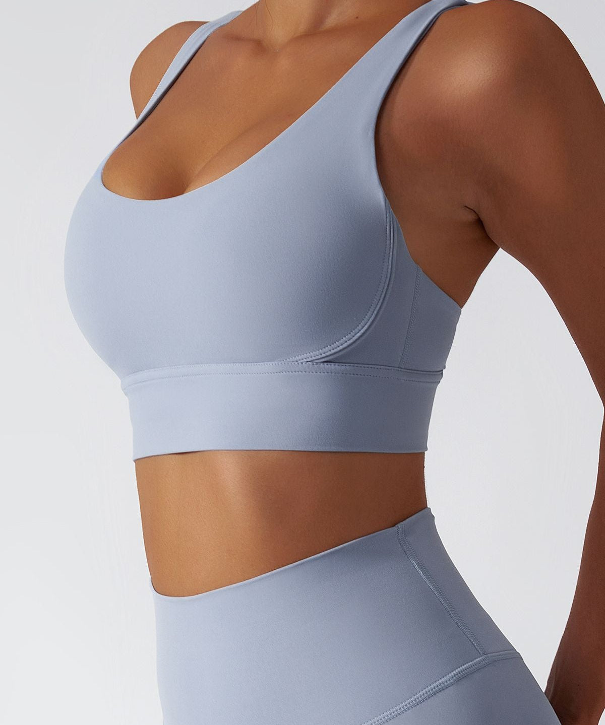 Strappy Crossover Back Sports Bra by bornfocus