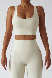 Strappy Crossover Back Sports Bra by bornfocus