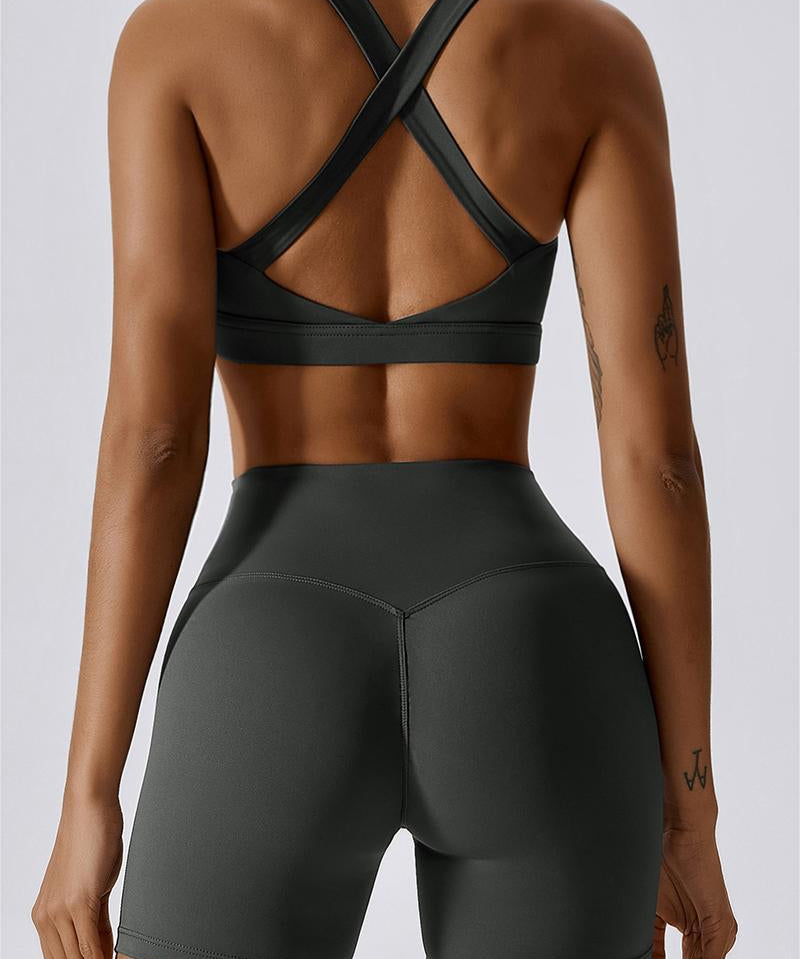 Crossover Back Bra Top by bornfocus