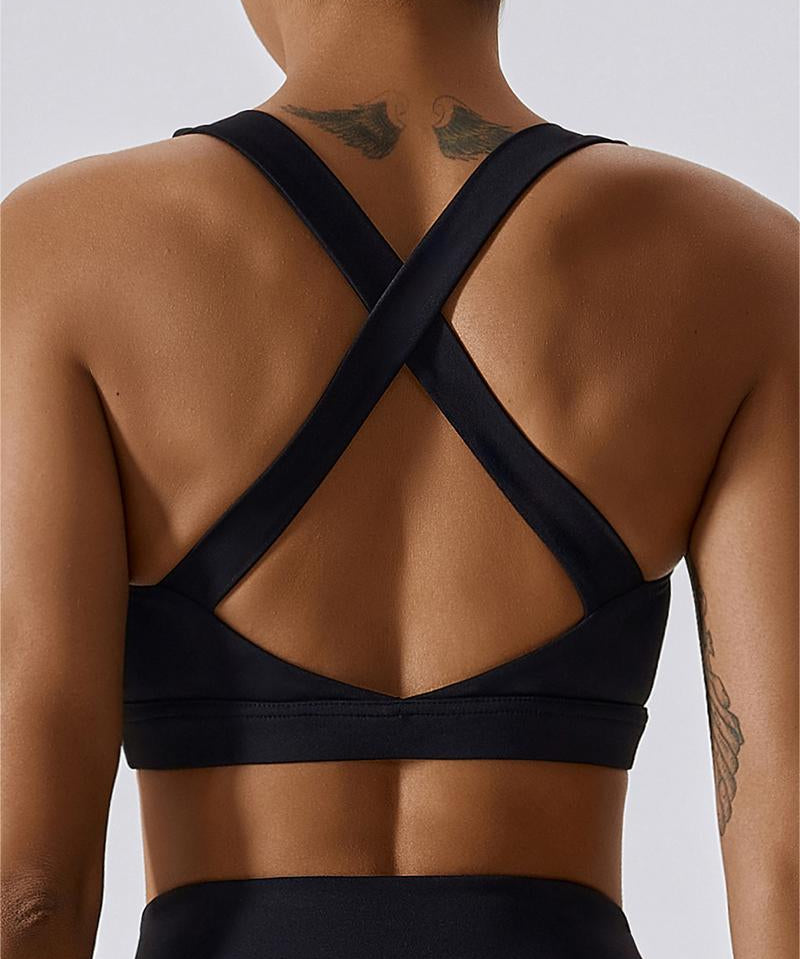 Crossover Back Bra Top by bornfocus