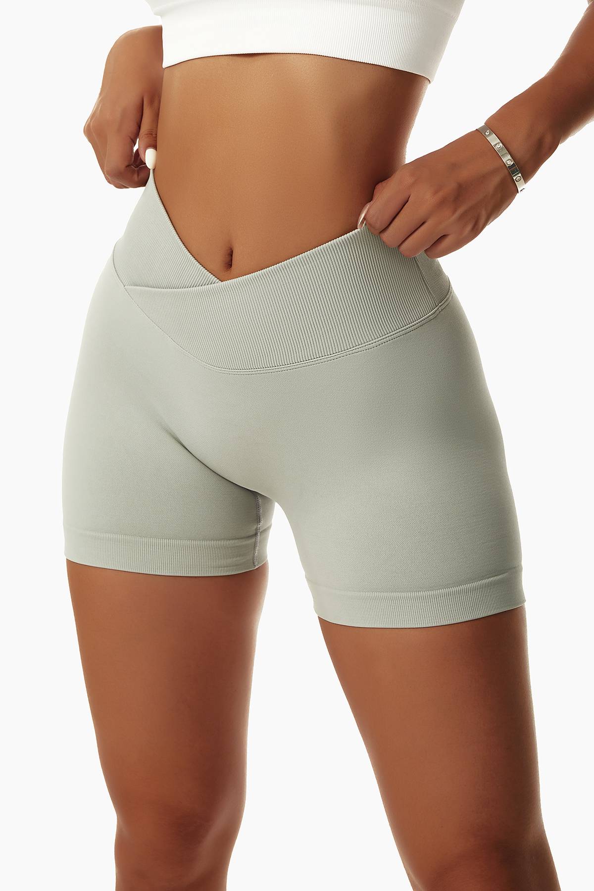 V-Cut Scrunch Butt Shorts by bornfocus