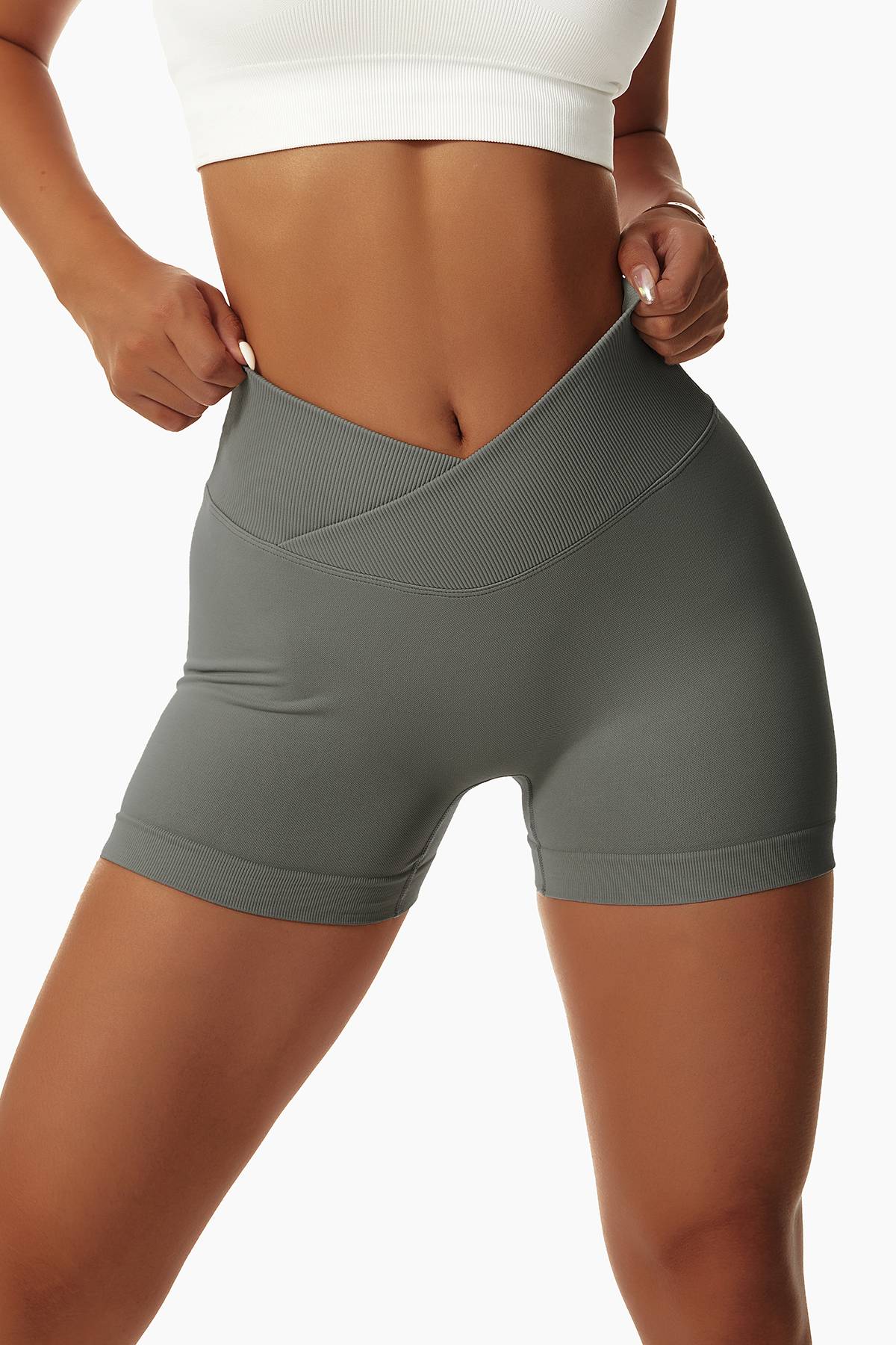 V-Cut Scrunch Butt Shorts by bornfocus