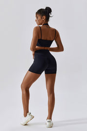 V-Waist Scrunch Mini Shorts With Pockets by bornfocus