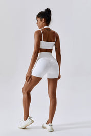 V-Waist Scrunch Mini Shorts With Pockets by bornfocus