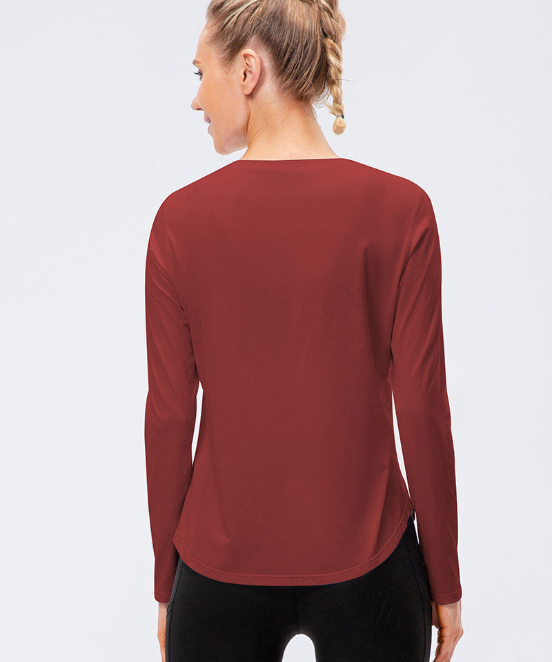 Crew Neck Long Sleeve T-Shirt by bornfocus