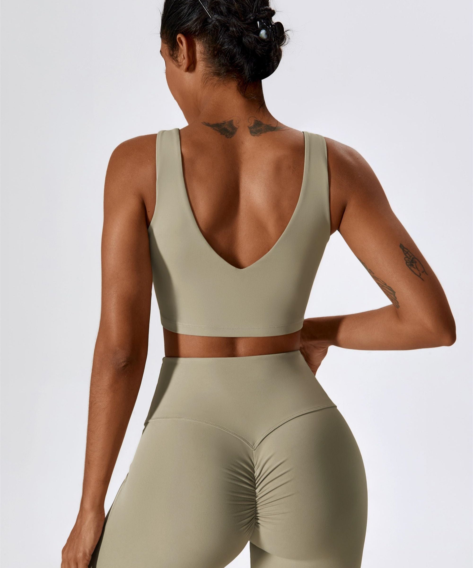 Deep Plunge Backless Tank Top by bornfocus