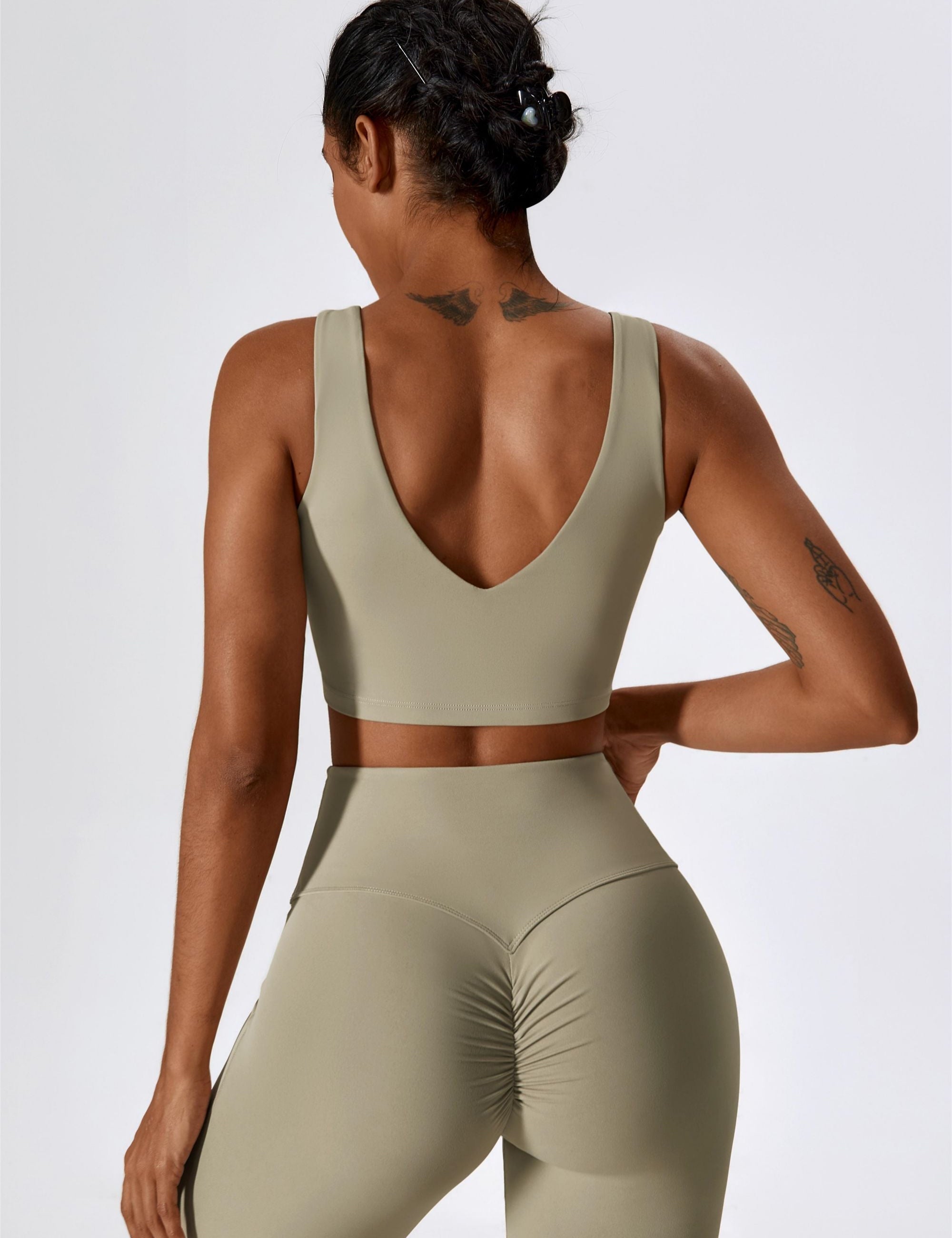 Deep Plunge Backless Tank Top by bornfocus