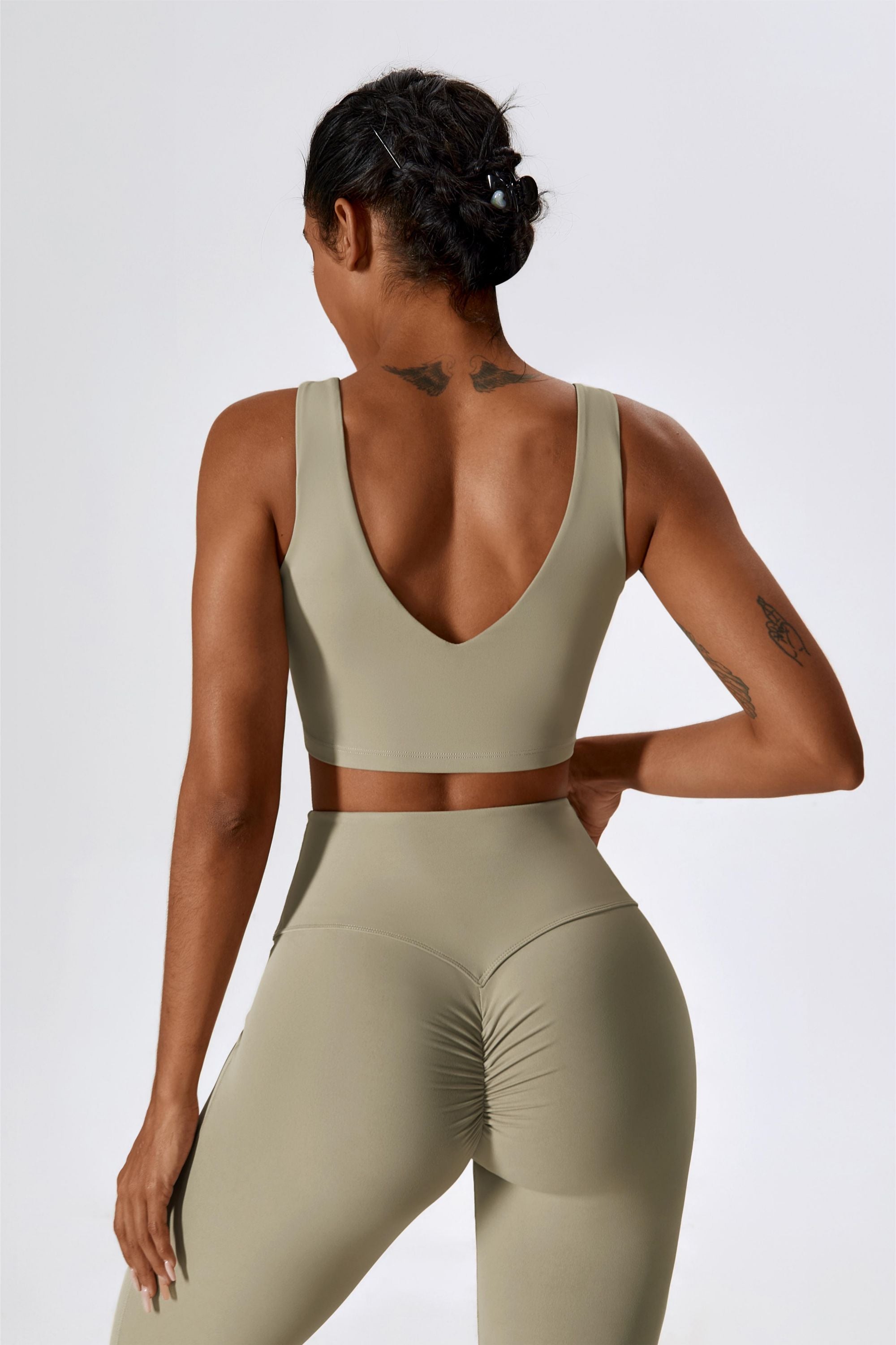 Deep Plunge Backless Tank Top by bornfocus