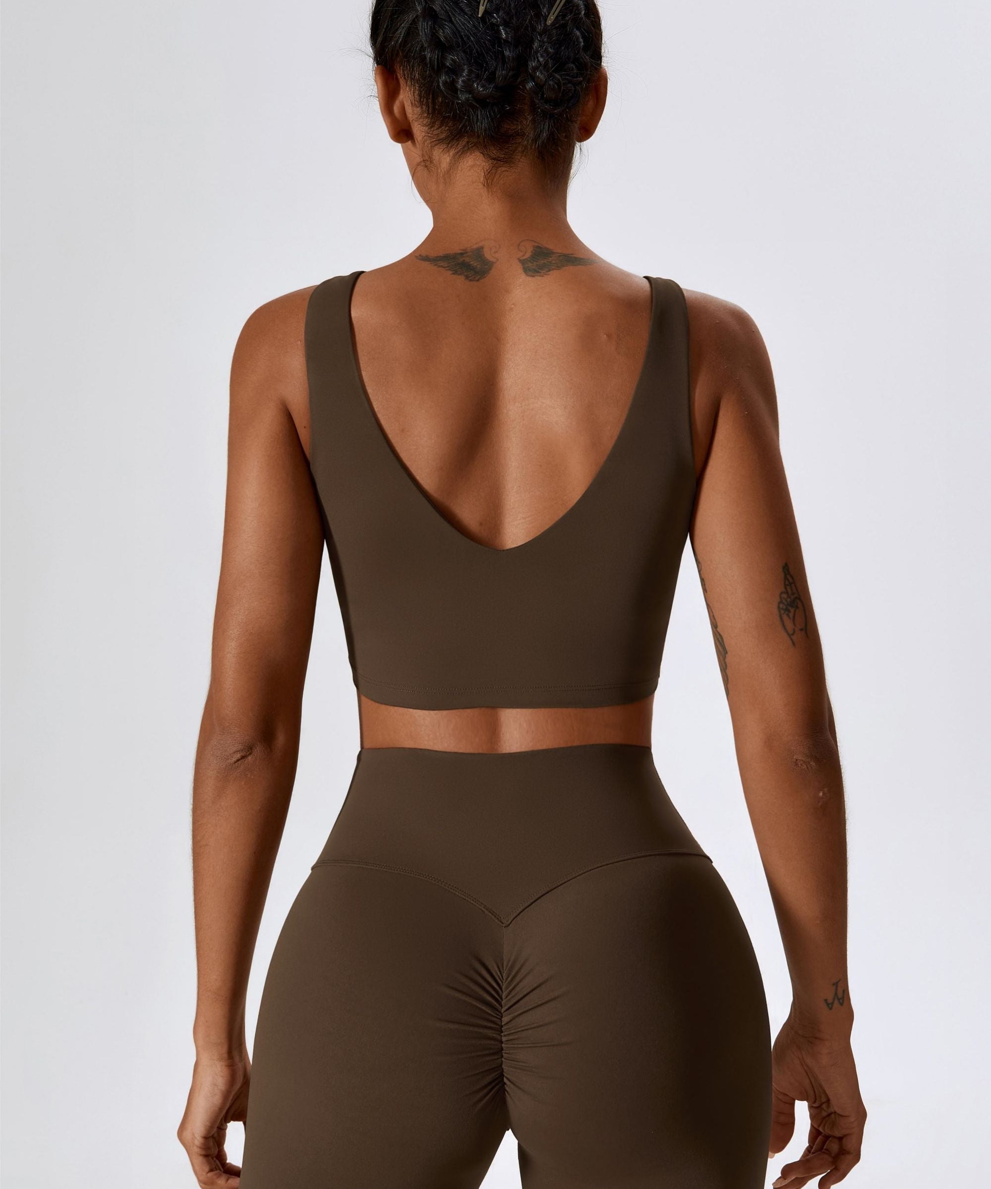 Deep Plunge Backless Tank Top by bornfocus