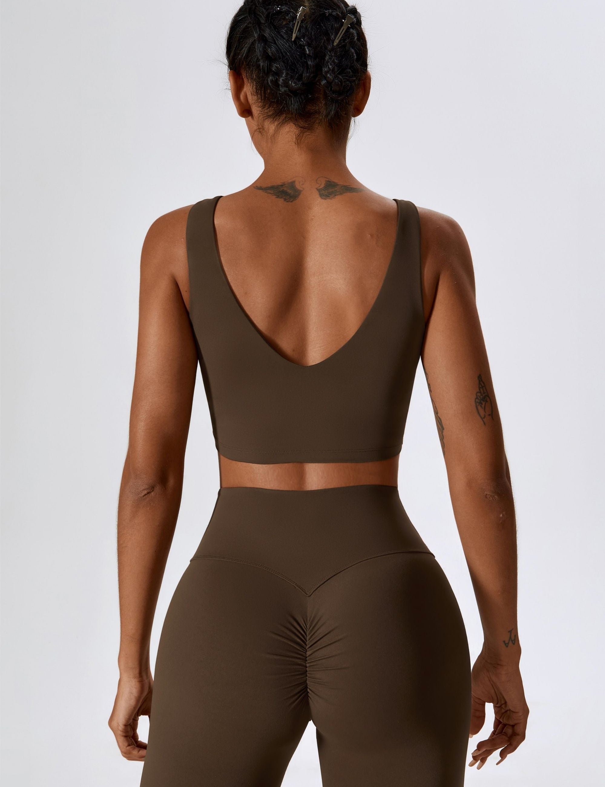 Deep Plunge Backless Tank Top by bornfocus