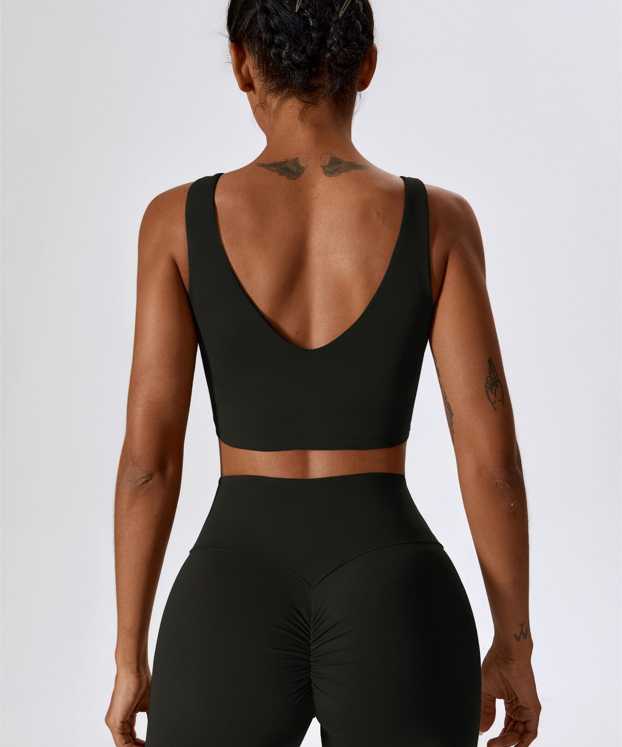 Deep Plunge Backless Tank Top by bornfocus