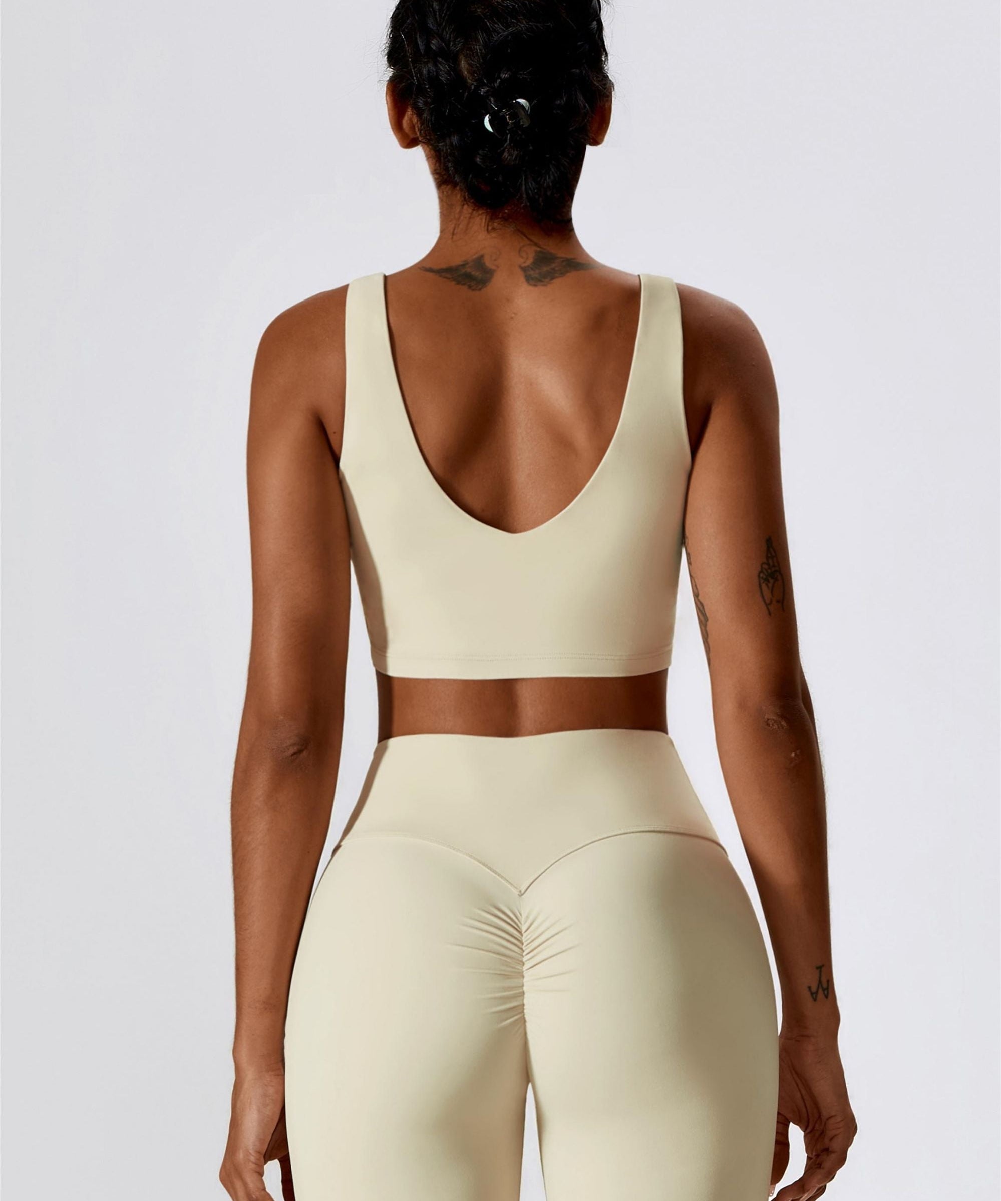 Deep Plunge Backless Tank Top by bornfocus