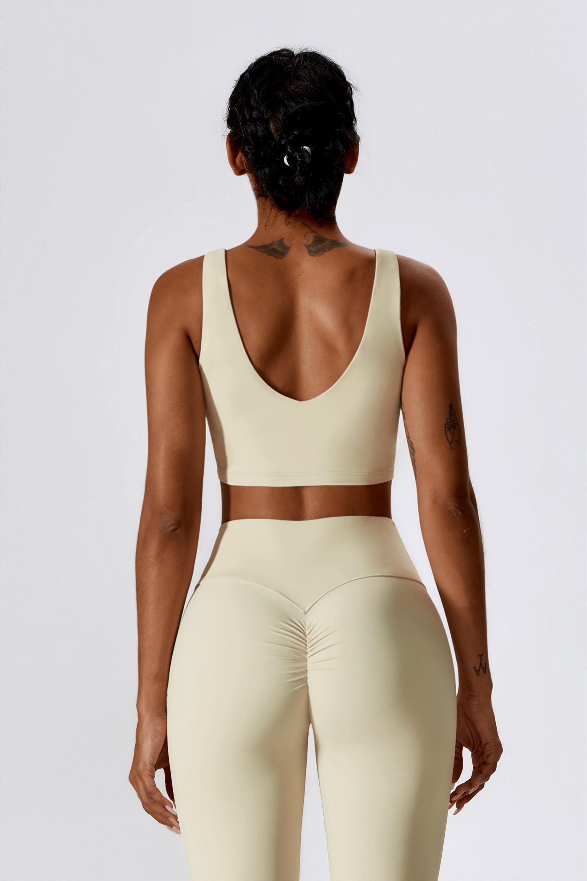 Deep Plunge Backless Tank Top by bornfocus