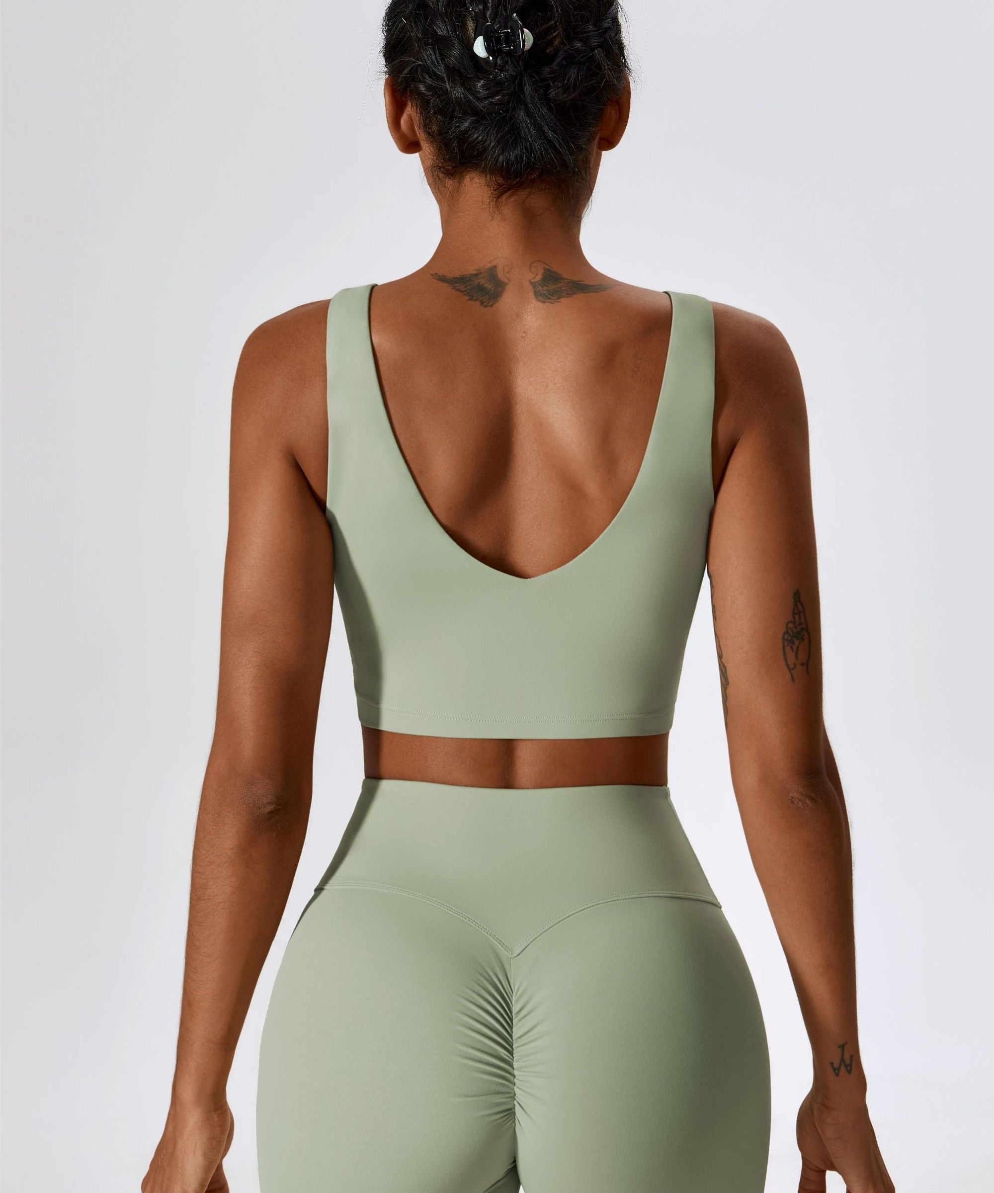 Deep Plunge Backless Tank Top by bornfocus