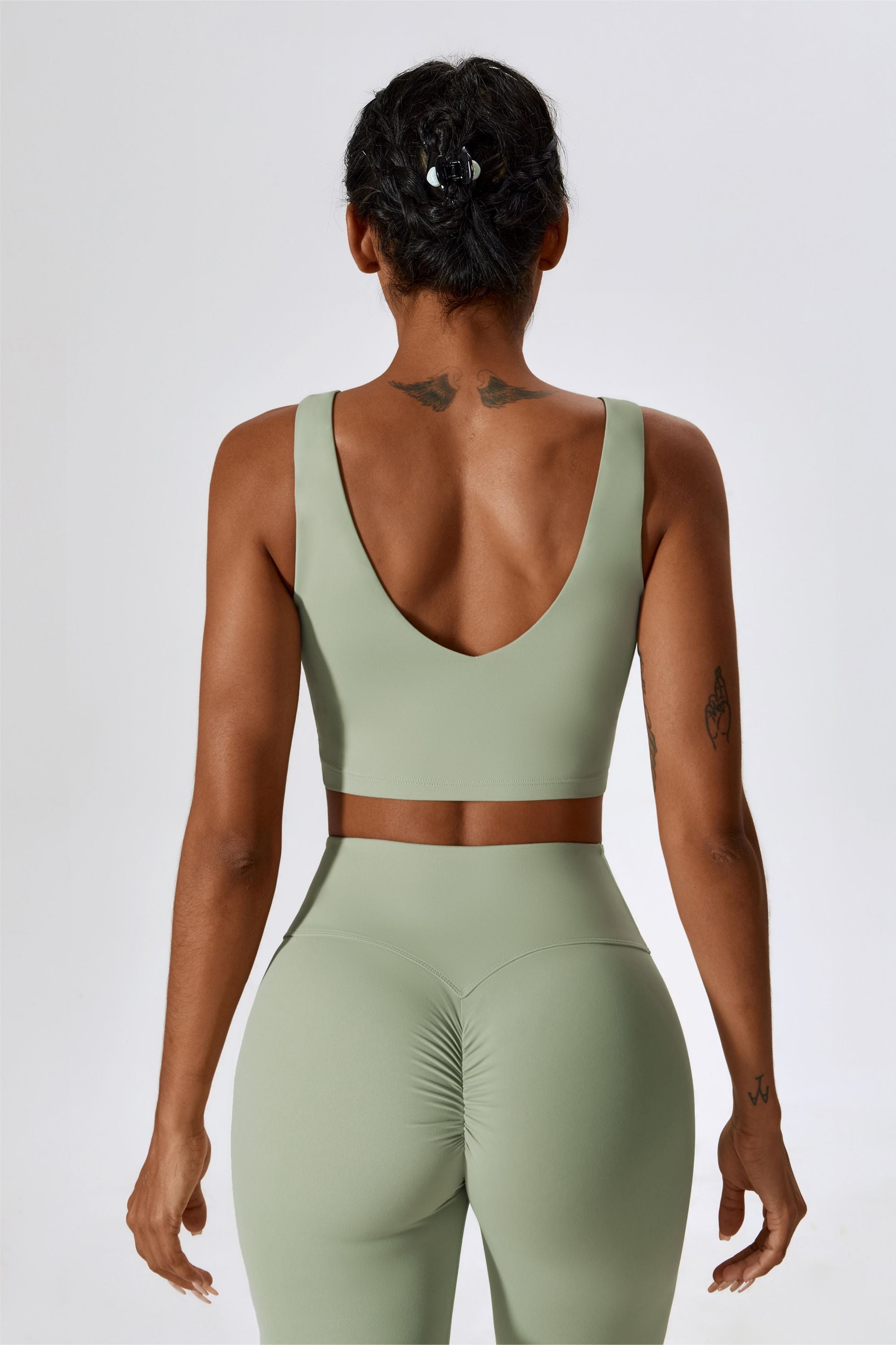 Deep Plunge Backless Tank Top by bornfocus