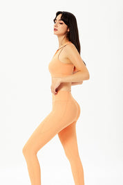 Deep V-Neck Hooded Sports Bra Tops by bornfocus