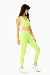 Deep V-Neck Hooded Sports Bra Tops by bornfocus