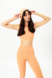 Deep V-Neck Hooded Sports Bra Tops by bornfocus