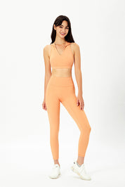 Deep V-Neck Hooded Sports Bra Tops by bornfocus