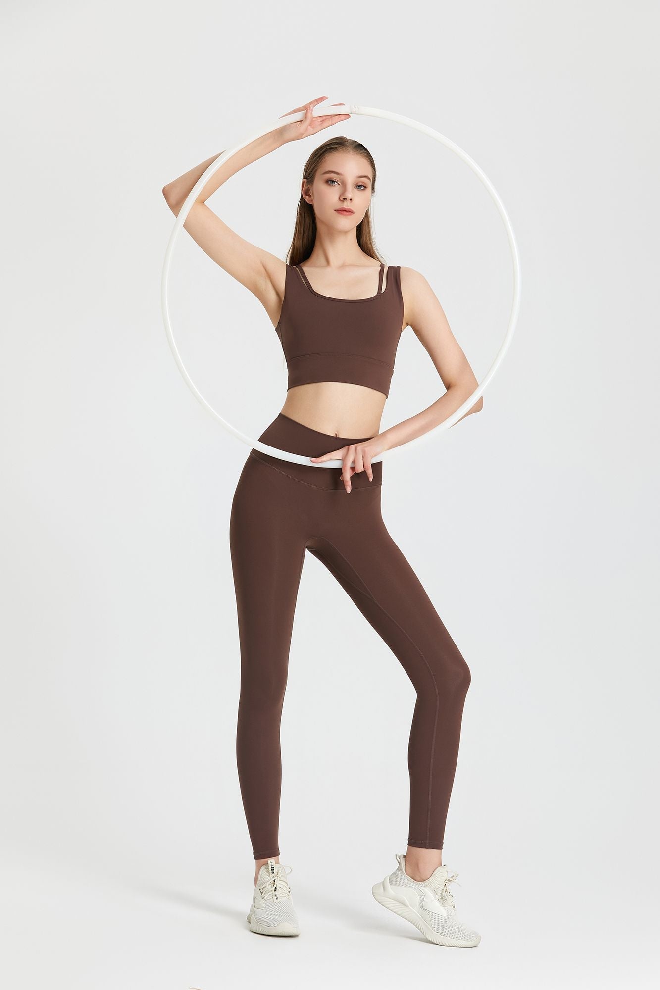 Deep V Open Back Sports Bra by bornfocus