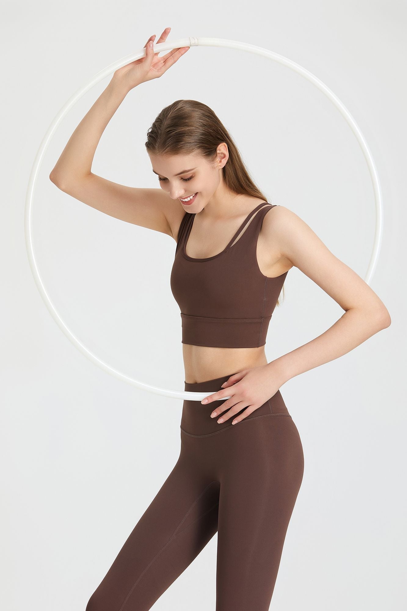 Deep V Open Back Sports Bra by bornfocus