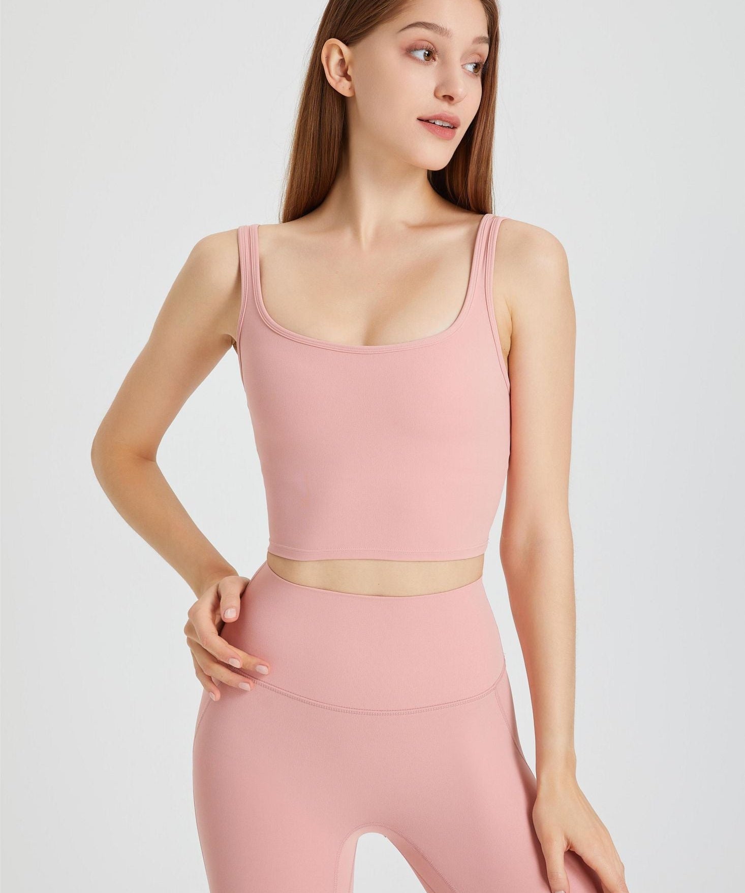 Double Strap Longline Sports Bra by bornfocus