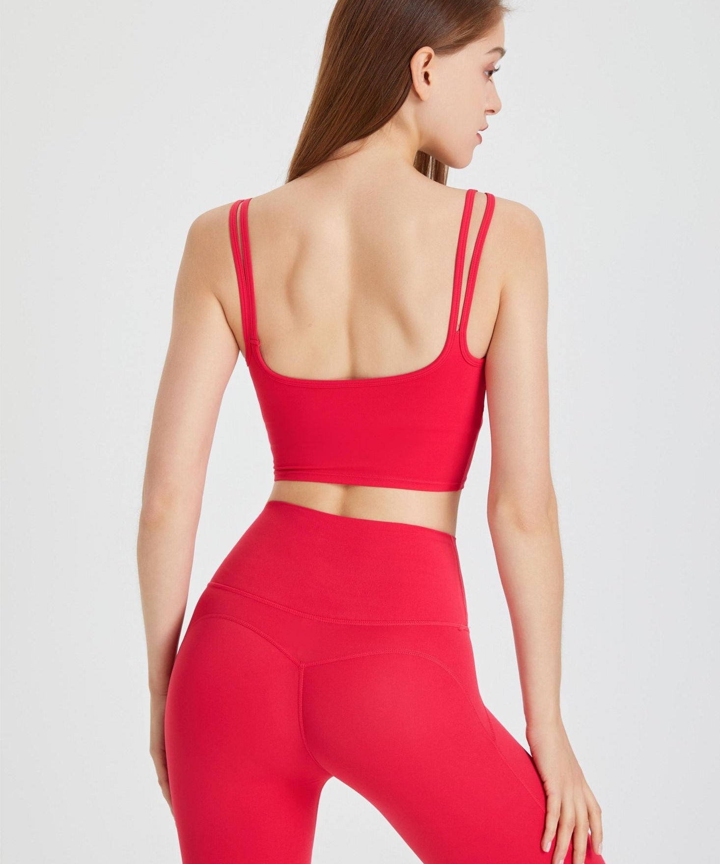 Double Strap Longline Sports Bra by bornfocus